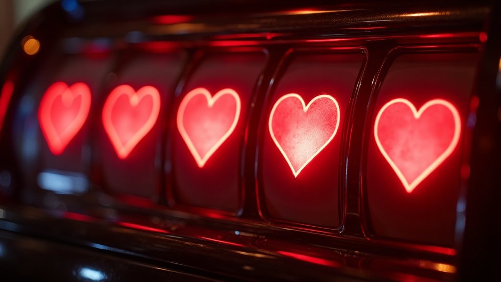 A royal flush glowing on a video poker machine screen