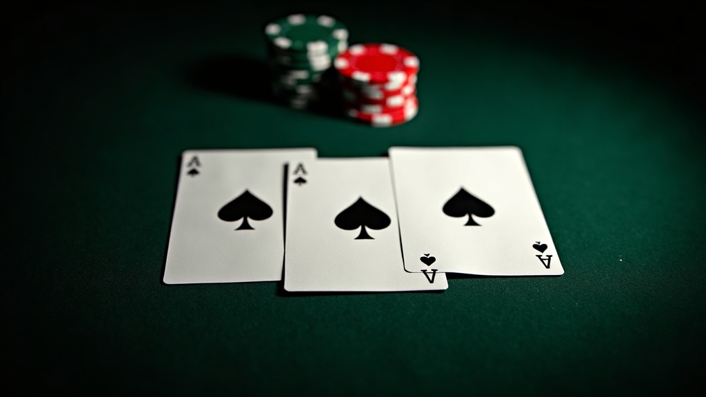 A three-card straight flush — the rarest hand in three card poker at 0.22%